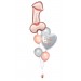 Ballonbouquet L – JGA-Set mit Wunschtext (ca. 55x112 cm)