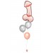 Ballonbouquet M – Junggesellenabschied mit XL-Folienballon (ca. 55x112 cm)