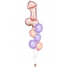 Ballonbouquet L – Junggesellenabschied Rosegold & Lila (ca. 55x112 cm)