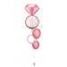Ballonbouquet M – „She said yes“ in Pink (ca. 41x72 cm)