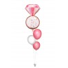 Ballonbouquet M – „She said yes“ in Pink (ca. 41x72 cm)