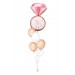 Ballonbouquet L – „She said yes“ in Gold & Weiß (ca. 41x72 cm)