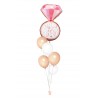 Ballonbouquet L – „She said yes“ in Gold & Weiß (ca. 41x72 cm)