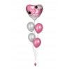 Ballonbouquets (5er-Set) – „I love you to the moon and back“ in Rosa/Silber