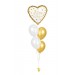 Ballonbouquets (5er-Set) – Elegantes „Love Always & Forever“-Design in Gold und Weiß