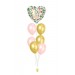 Ballonbouquets (5er-Set) – Tropisches „I Love You“-Design mit Gold und Rosa 