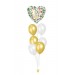 Ballonbouquets – Tropisches „I Love You“-Design mit Gold und Weiße