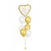 Ballonbouquets – Tropisches „I Love You“-Design mit Gold und Weiße