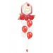 Ballonbouquet L – I Love You mit Blumen (76x71 cm)