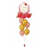 Ballonbouquet L – I Love You mit Rosen (76x71 cm)