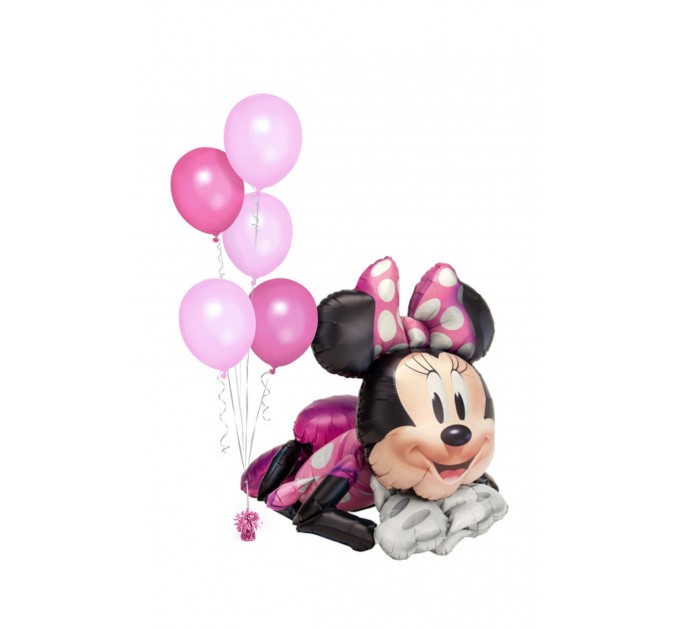 Minnie Mouse Ballon – Stehender Folienballon mit Heliumballons für kleine Fans