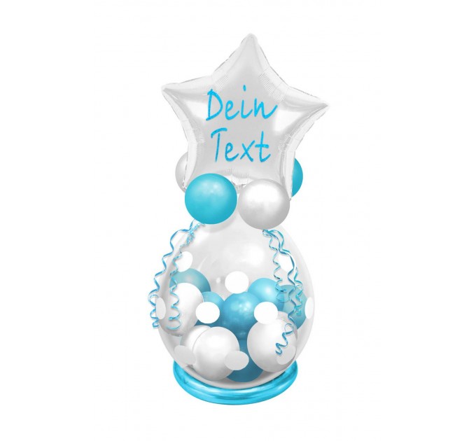 Stuffing Ballon (ca. 40x60 cm) mit Wunschtext