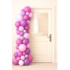 Ballonsäule mit Stange (220 cm) aus Latexballons in Pink und Lila