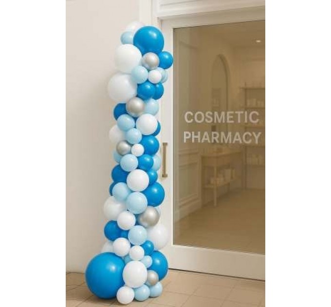 Ballonsäule mit Stange (220 cm) aus Latexballons