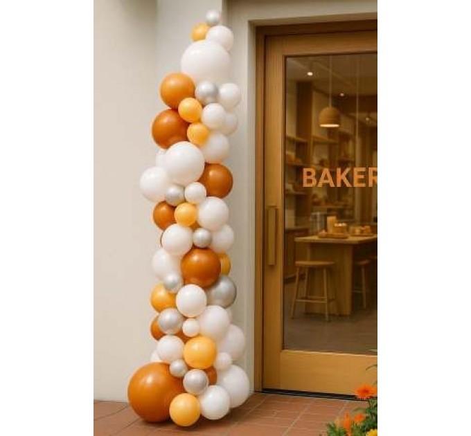 Ballonsäule mit Stange (220 cm) aus Latexballons