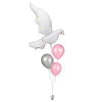 Ballons zur Taufe mit Friedenstaube (80x100 cm)