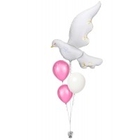 Ballons zur Taufe mit Friedenstaube (80x100 cm)
