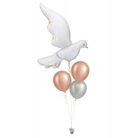 Ballons zur Taufe mit Friedenstaube (80x100 cm)