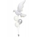 Ballonbouquet zur Taufe mit großer Friedenstaube (80x100 cm)