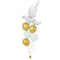 Ballons zur Taufe mit Friedenstaube (80x100 cm)M