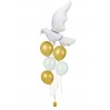 Ballonbouquet zur Taufe mit großer Friedenstaube (80x100 cm)