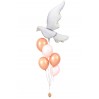 Ballonbouquet zur Taufe mit großer Friedenstaube (80x100 cm)